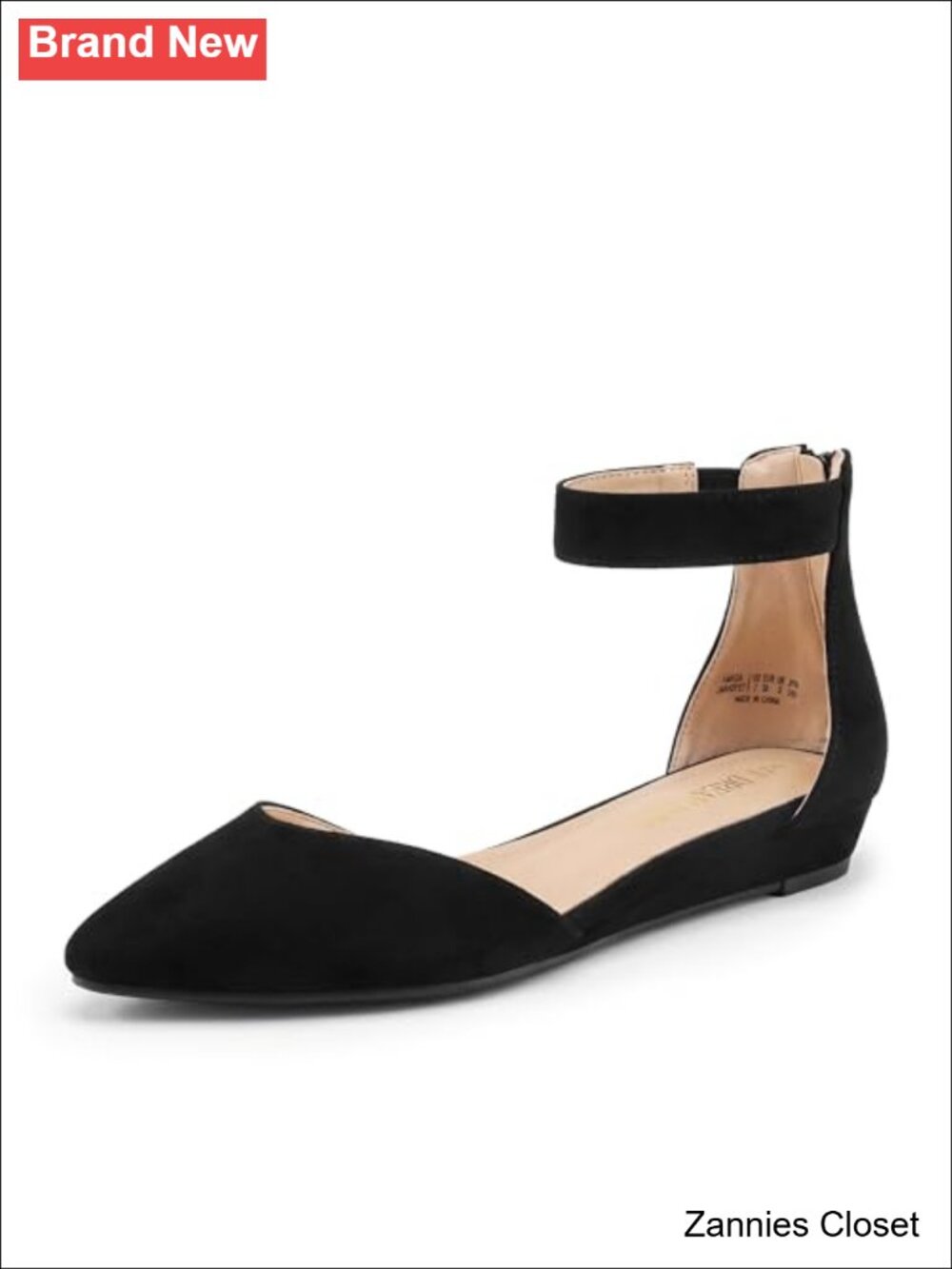 ✨DREAM PAIRS Women's Ankle Strap Flats Pointed Toe Comfortable Walking Shoes